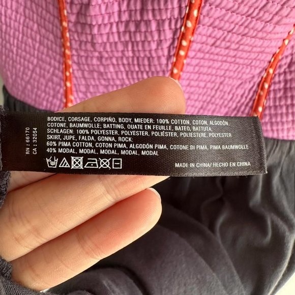 LILKA‎ Anthropologie Lavender& Gray Colorblock Trapunto Chemise Ladies Dress, XS - Picture 5 of 8